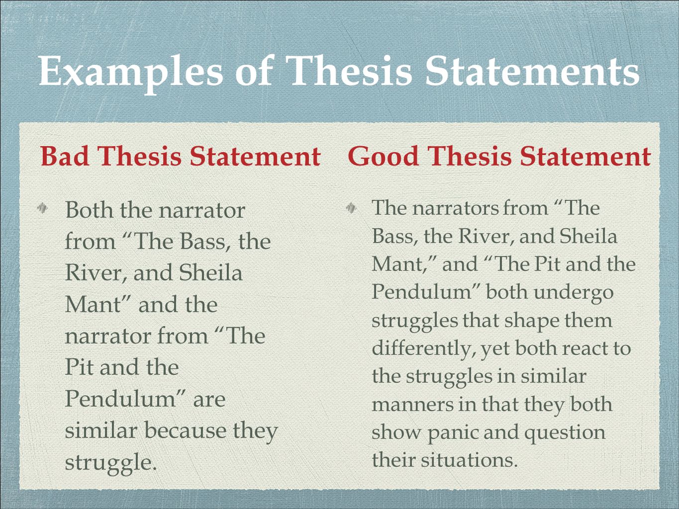 Thesis Statement Builder: Home